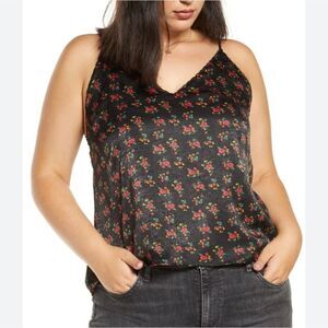 BP Floral Satin Cami Sz 1X